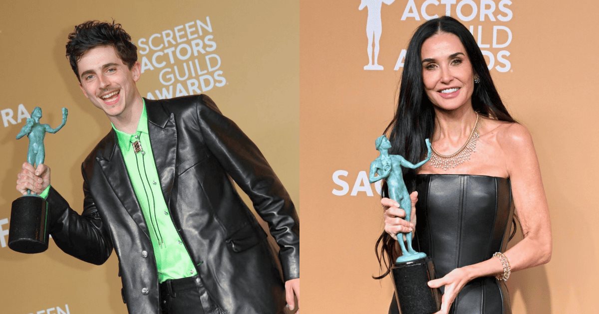 Demi Moore y Chalamet brillan en los SAG Awards 2025