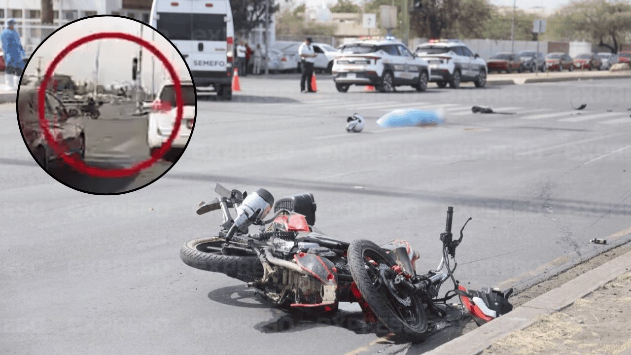 Motociclista cruzó la vialidad con semáforo en rojo en fatal accidente