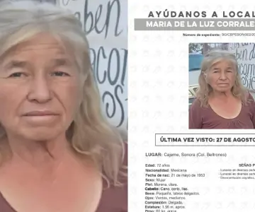 Buscan a María de la Luz Corrales, adulta mayor desaparecida en Cajeme