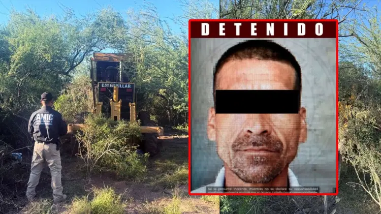 AMIC detiene a hombre por robo de maquinaria en Ciudad Obregón (Foto: Especial / EXPRESO)