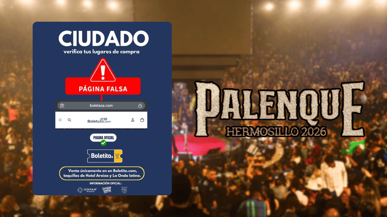 Alertan por p&aacute;gina falsa en venta de boletos del Palenque ExpoGan 2026