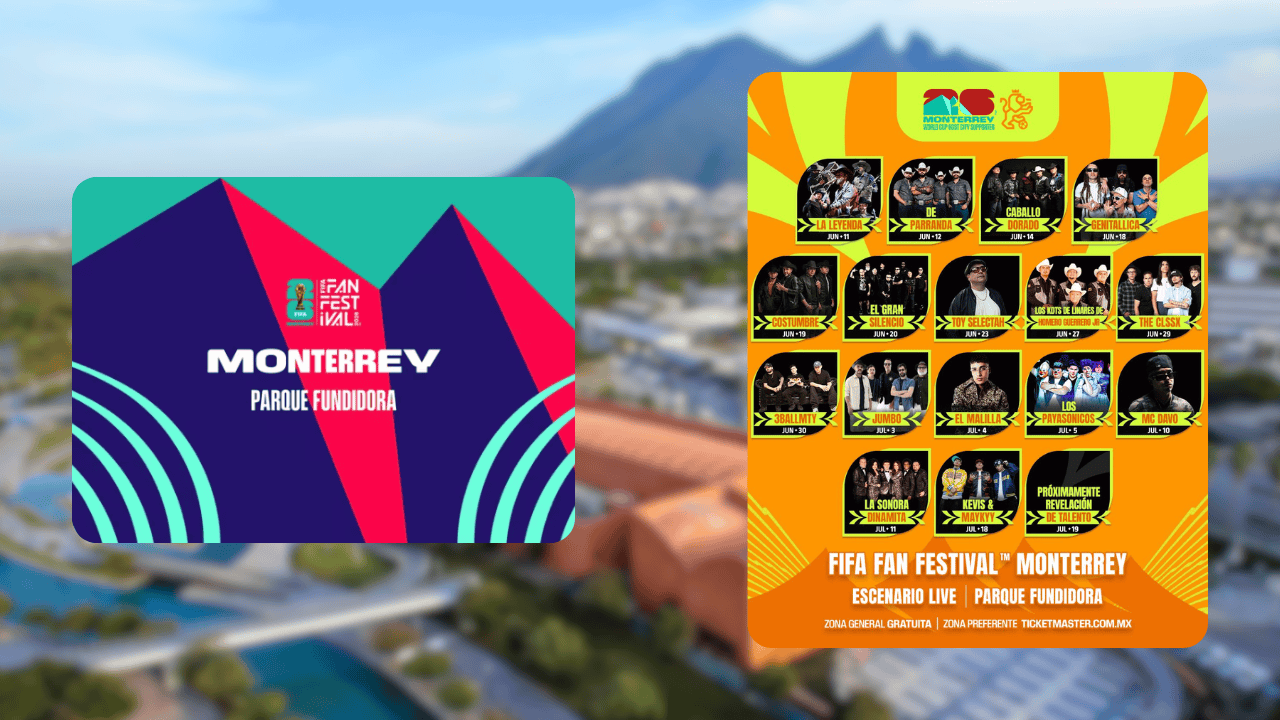 Monterrey revela cartel del FIFA Fan Festival para el Mundial 2026