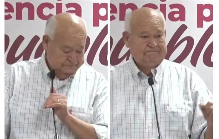 Gobernador de BCS llora al defender el sueldo de 156 mil pesos mensuales de su hija