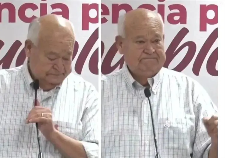 Gobernador de BCS llora al defender el sueldo de 156 mil pesos mensuales de su hija