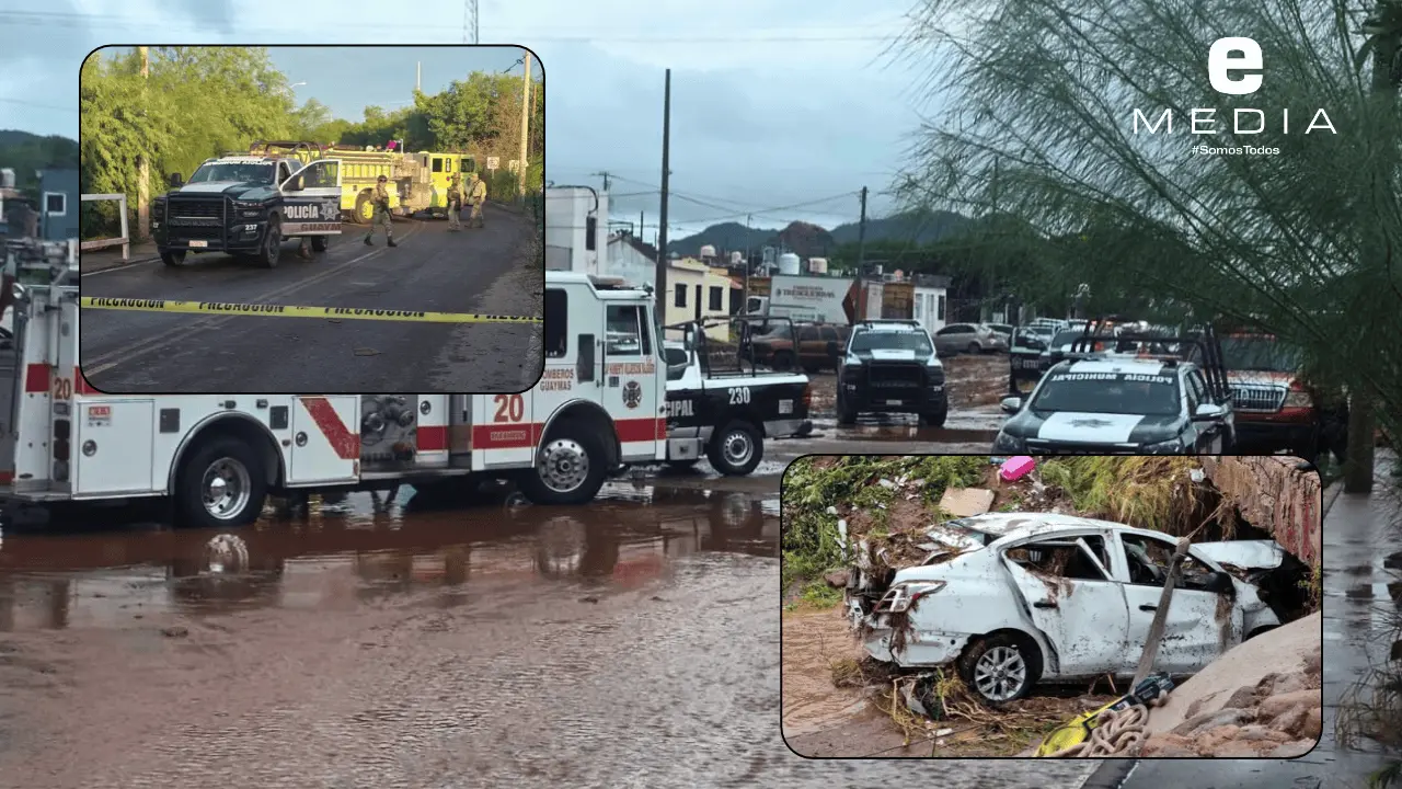 Guaymas y Empalme se vieron sorprendidos por las lluvias de más de 100 mm. (Foto: Especial/EXPRESO)