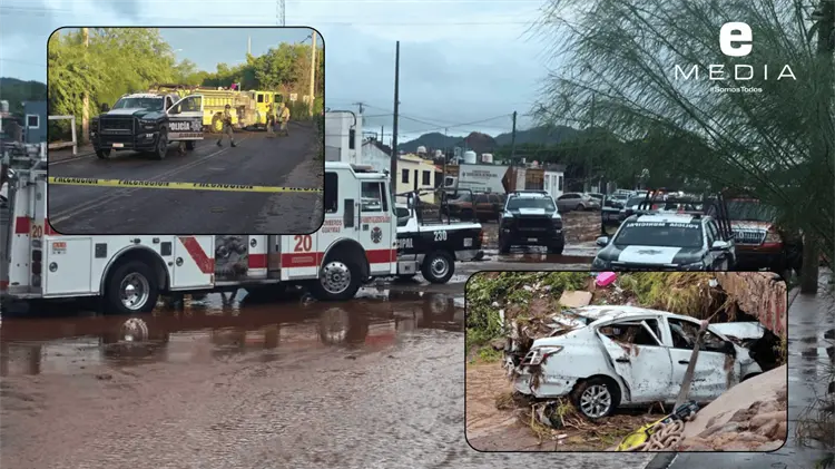 Dos muertos y graves inundaciones deja tormenta en Guaymas y Empalme