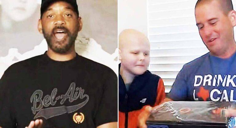 Will Smith demuestra su buen corazón y sorprende a niño con cáncer