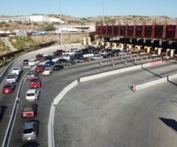 Así amaneció el cruce fronterizo en Nogales