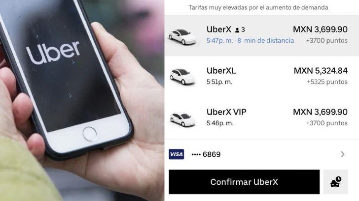 ¡Tarifas de hasta 3,600 pesos por un viaje de 8 minutos!