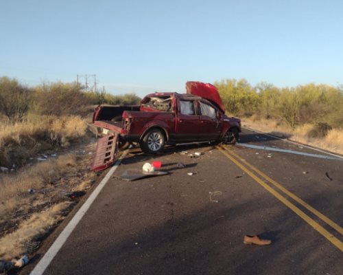 Aparatoso accidente en la carretera Hermosillo-Ures deja un muerto