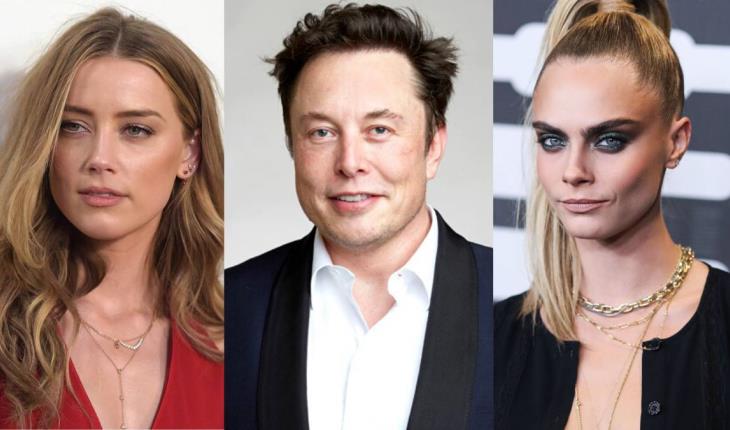 El trío amoroso que hubo entre Amber Heard, Elon Musk y Cara Delevingne