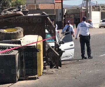 Aparatoso choque deja un muerto al poniente de Hermosillo