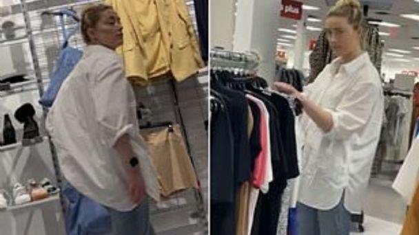 Captan a Amber Heard de compras en una tienda de descuento
